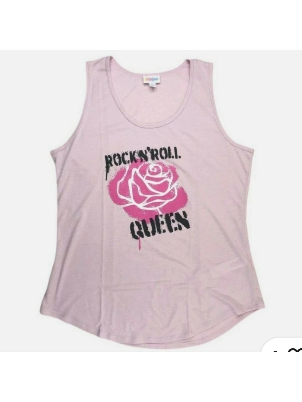 LuLaRoe Light Pink Rock 'n' Roll Graphic Tank